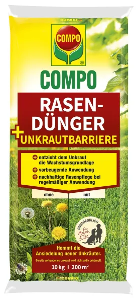 COMPO Rasendünger + Unkrautbarriere für 200 m² - 10 kg COMPO Rasendünger + Unkrautbarriere für 200 m² - 10 kg
