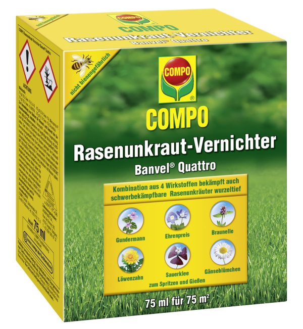 COMPO Rasenunkraut-Vernichter Banvel® Quattro für 75 m² - 75 ml