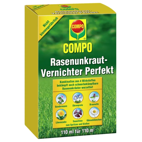 COMPO Rasenunkraut-Vernichter Perfekt für 110 m² - 110 ml COMPO Rasenunkraut-Vernichter Perfekt für 110 m² - 110 ml