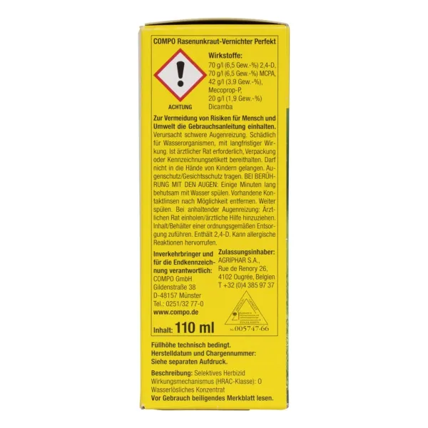 COMPO Rasenunkraut-Vernichter Perfekt für 110 m² - 110 ml