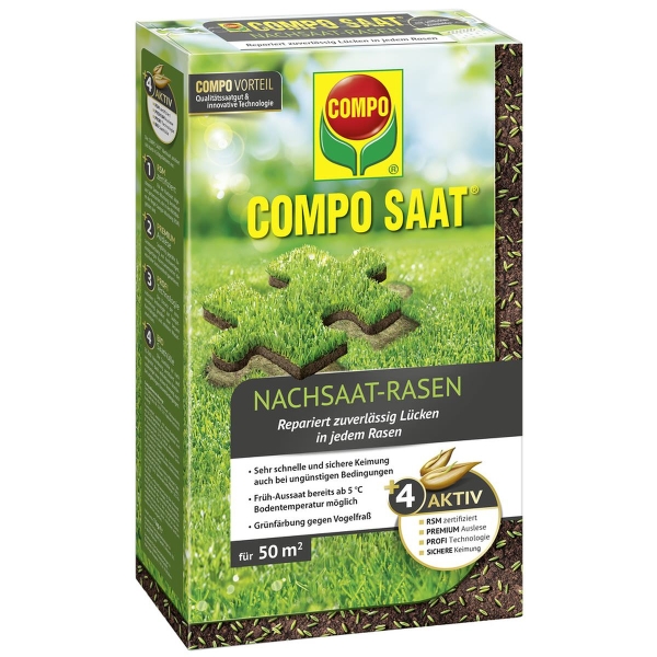 COMPO SAAT® Nachsaat-Rasen für ca. 50 m² - 1 kg