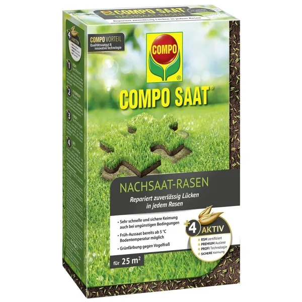 COMPO SAAT® Nachsaat-Rasen für ca. 25 m² - 500 g COMPO SAAT® Nachsaat-Rasen für ca. 25 m² - 500 g