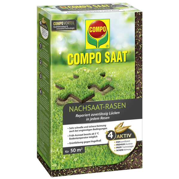 COMPO SAAT® Nachsaat-Rasen für ca. 50 m² - 1 kg