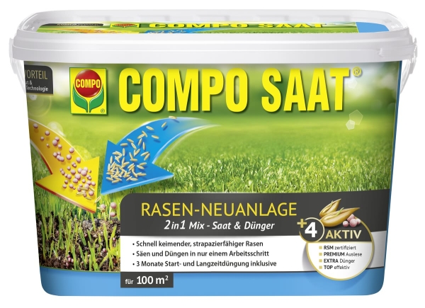 COMPO SAAT® Rasen-Neuanlage-Mix für 100 m² - 2,2 kg