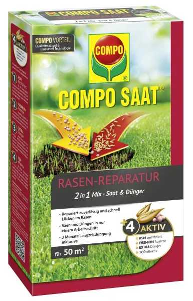 COMPO SAAT® Rasen-Reparatur Mix für 50 m² - 1,2 kg