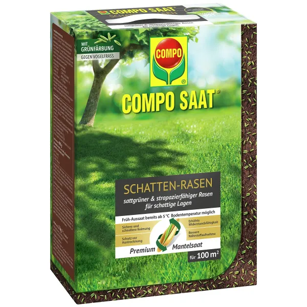 COMPO SAAT® Schatten-Rasen für 100 m² - 2 kg COMPO SAAT® Schatten-Rasen für 100 m² - 2 kg