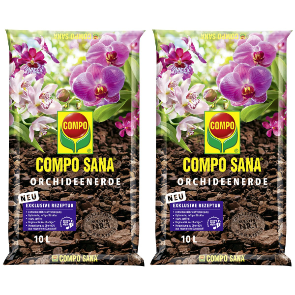 COMPO SANA® Orchideenerde torffrei - 10 Liter x 2