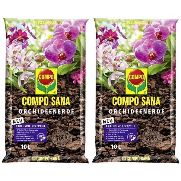 COMPO SANA® Orchideenerde torffrei - 10 Liter x 2