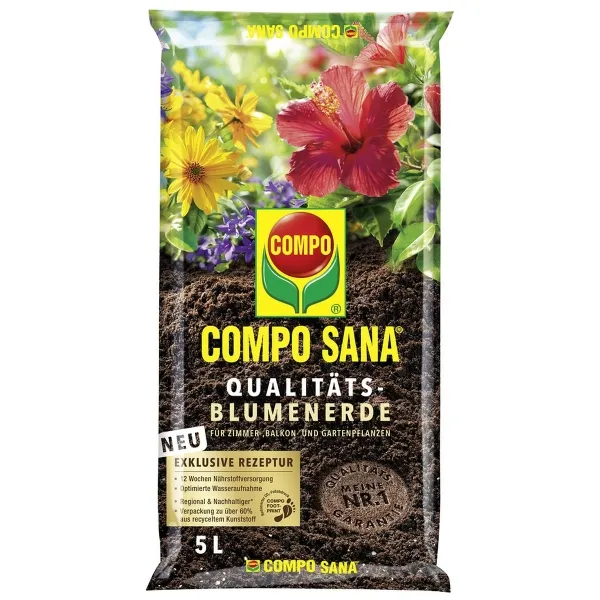 COMPO SANA® Qualitäts - Blumenerde - 5 Liter COMPO SANA® Qualitäts - Blumenerde - 5 Liter