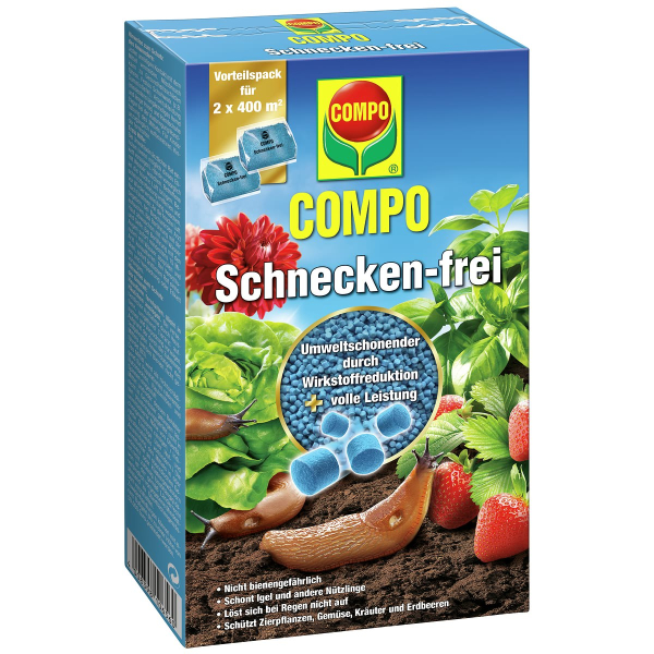 COMPO Schnecken-frei für 800 m² - 2 x 200 g