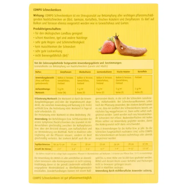 COMPO Schneckenkorn für bis zu 440 m² - 2,2 kg