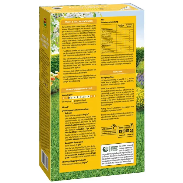 COMPO Start- und Rollrasendünger für 100 m² - 3 kg