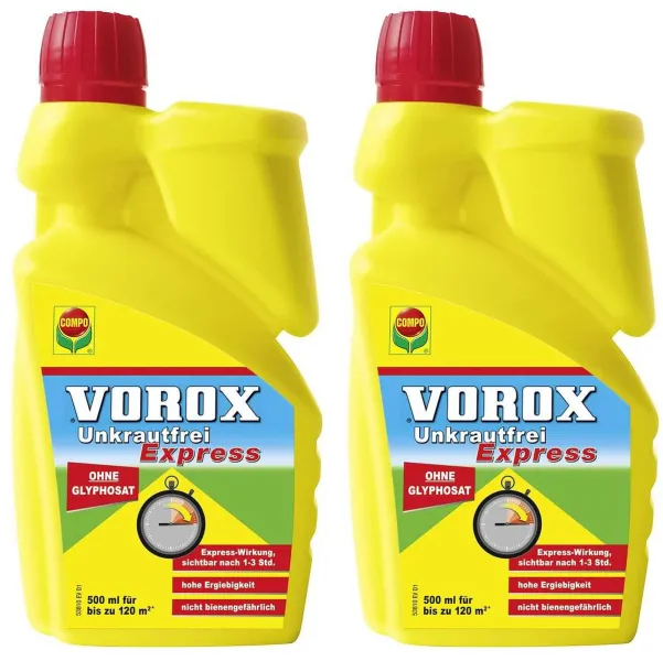 COMPO VOROX® Unkrautfrei Express Konzentrat für bis zu 120 m² - 500 ml x 2