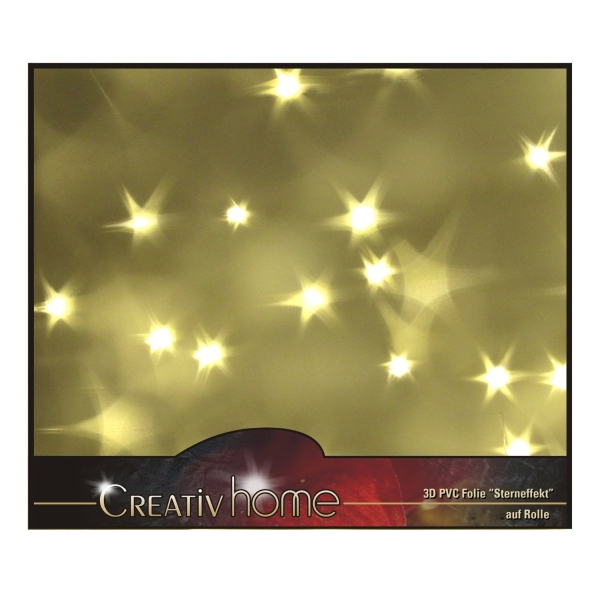 CREATIV home 3D Sterneffekt Folie auf Rolle aus PVC 33 x 300 cm