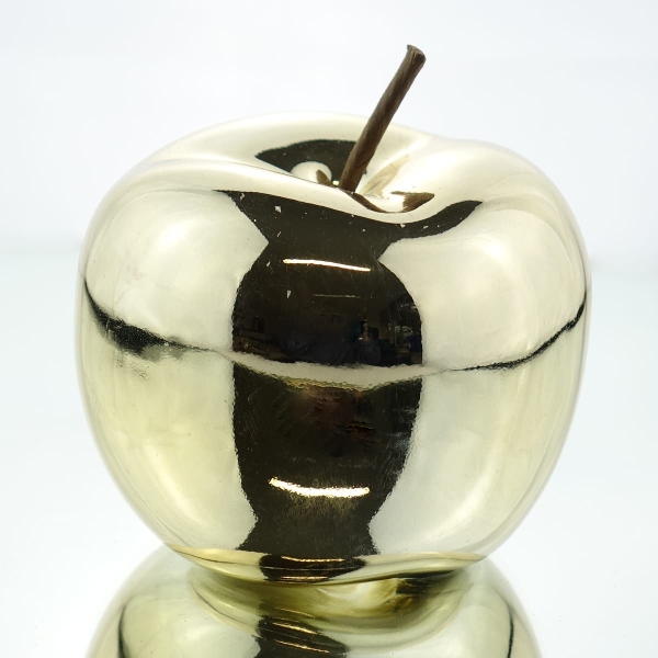 CREATIV home Apfel Goldfarben Handarbeit Ø 12 cm - Keramik
