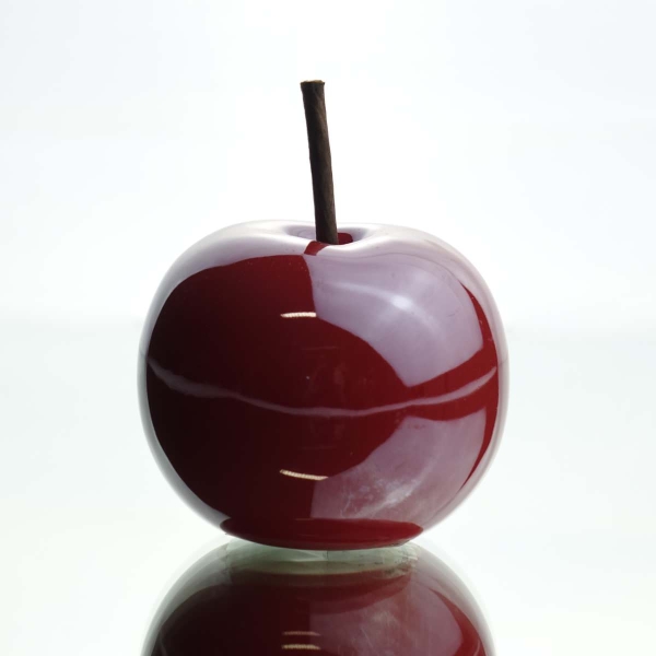 CREATIV home Apfel Rot Handarbeit Ø 8 cm - Keramik