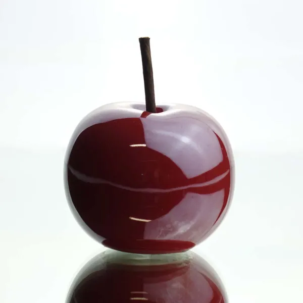 CREATIV home Apfel Rot Handarbeit Ø 8 cm - Keramik