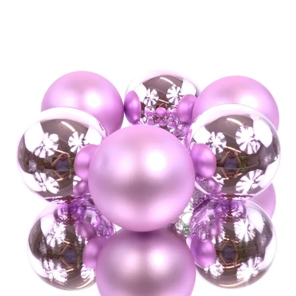 Decoris® Christbaumkugeln Lilac Breeze lila Ø 8 cm 6er Pack - Glas