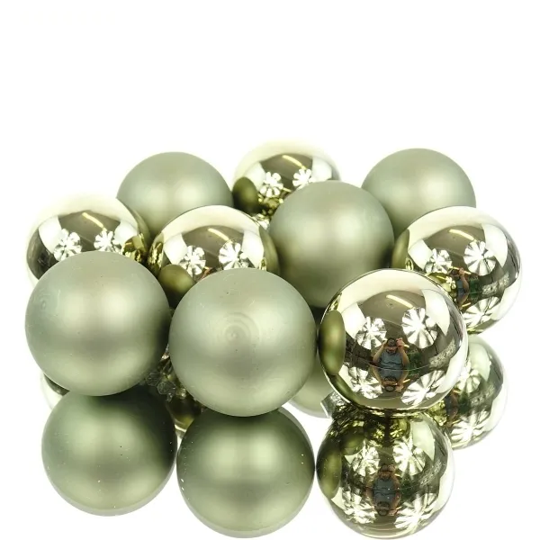 Decoris® Christbaumkugeln Rosemary grün Ø 6 cm 10er Pack - Glas