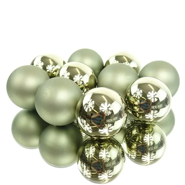 Decoris® Christbaumkugeln Rosemary grün Ø 6 cm 10er Pack - Glas