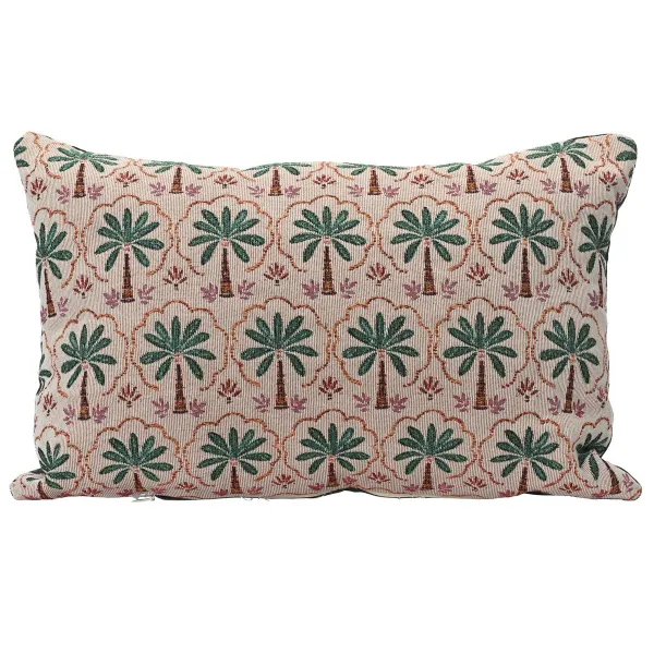 Decoris® Nackenkissen Palmen Altrosa & Grün 30 x 50 cm - Polyester + Baumwolle Decoris® Nackenkissen Palmen Altrosa & Grün 30 x 50 cm - Polyester + Baumwolle