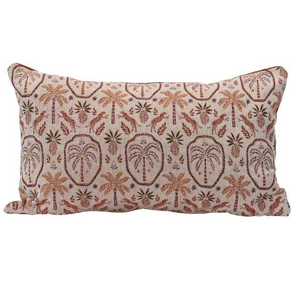 Decoris® Nackenkissen Palmen Altrosa & Orange 320 x 50 cm - Polyester + Baumwolle