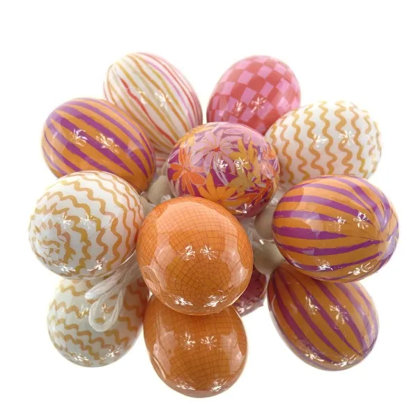 Decoris® Ostereier Bunt mit Aufhängern Ø 3 cm Höhe 5 cm - Schaumstoff