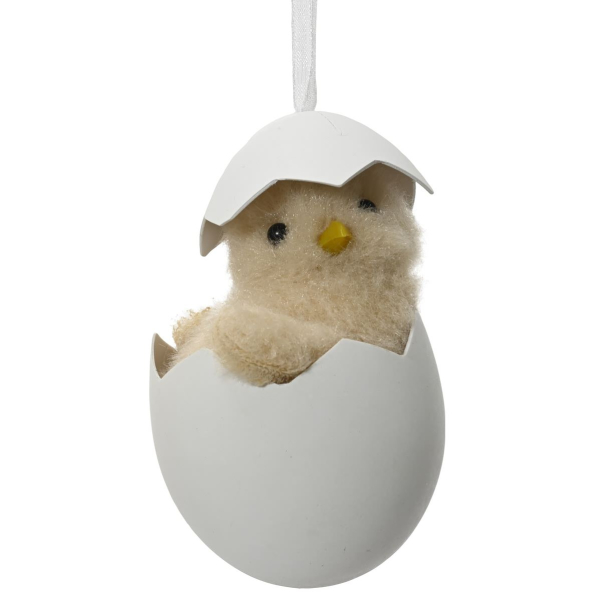 Decoris® Schlüpfendes Oster Küken Beige Ø 5 cm Höhe 8 cm - Schaumstoff