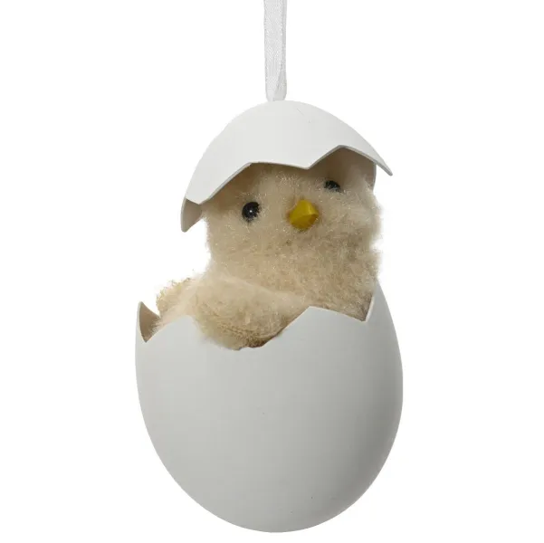Decoris® Schlüpfendes Oster Küken Beige Ø 5 cm Höhe 8 cm - Schaumstoff