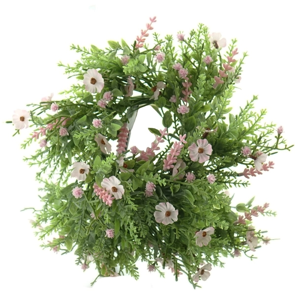 DEKO® FLORALE Blütenkranz Rosa Ø 24 cm - Kunstblumen