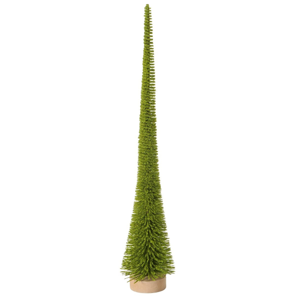 Dekoaufsteller Arbol borstiger Tannenbaum grün Ø 15 cm Höhe 70 cm - Holz & Kunststoff
