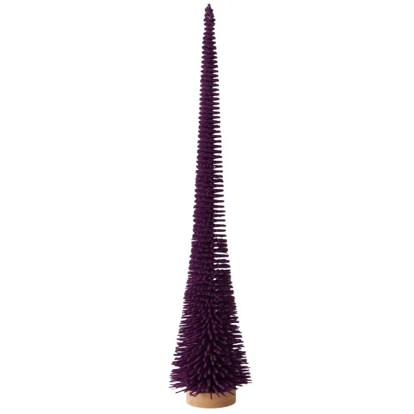 Dekoaufsteller Arbol borstiger Tannenbaum lila Ø 15 cm Höhe 71 cm - Holz & Kunststoff