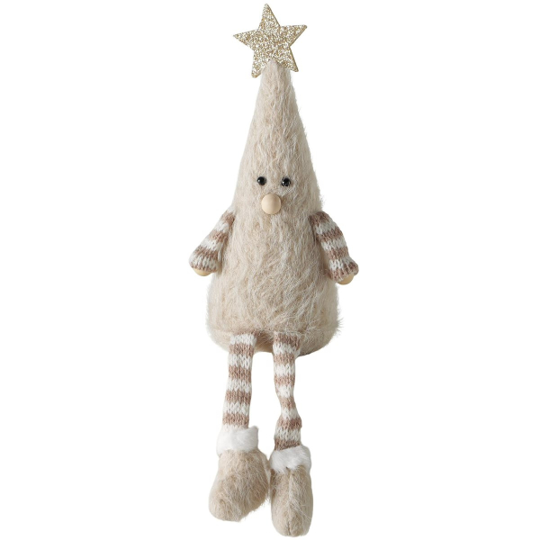 Dekofigur Kantenhocker Walgi Tannenbaum Ø 8 cm Höhe 20,5 cmbeige, cremeweiß - Polyester