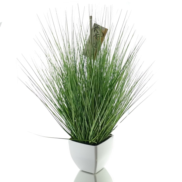 DPI California Beach Gras im weißen viereckigen Topf 60 cm - Kunstblumen
