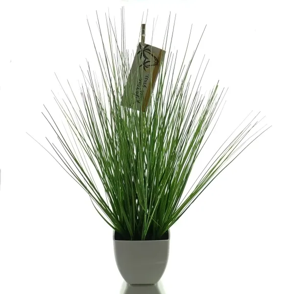DPI Gras exotisch im weißen Topf 50 cm - Kunstpflanzen
