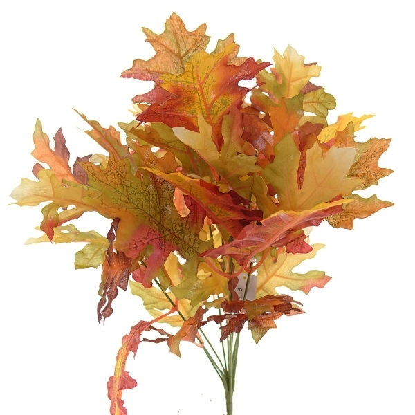 DPI Herbstliches Eichenlaub Orange-Braun 45 cm - Kunstpflanzen