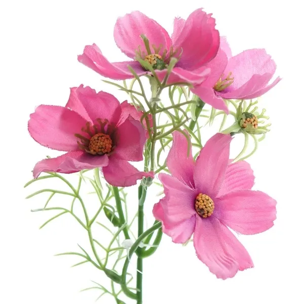 DPI Kosmeen - Cosmea Stiel Rosa mit vier Blüten 39 cm - Kunstblumen DPI Kosmeen - Cosmea Stiel Rosa mit vier Blüten 39 cm - Kunstblumen
