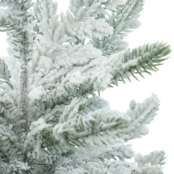 DPI Weihnachtsbaum beschneit im weißen Topf Höhe 42 cm - Kunststoff & Zement