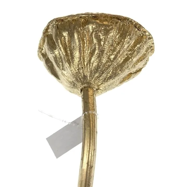 DPI Weihnachtsdeko Lotus Fruchtstand Goldfarben 75 cm - Kunstblumen