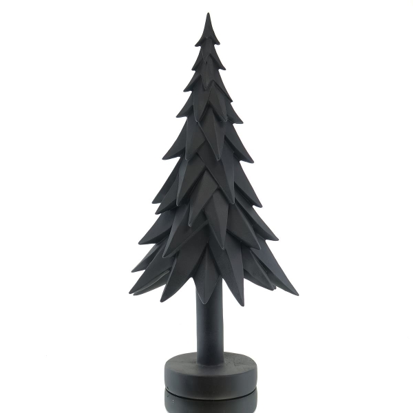 DPI Weihnachtsdeko Tannenbaum Schwarz matte Oberfläche 40 cm - Resin