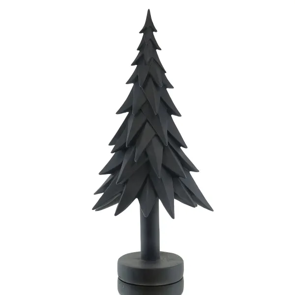 DPI Weihnachtsdeko Tannenbaum Schwarz matte Oberfläche 40 cm - Resin