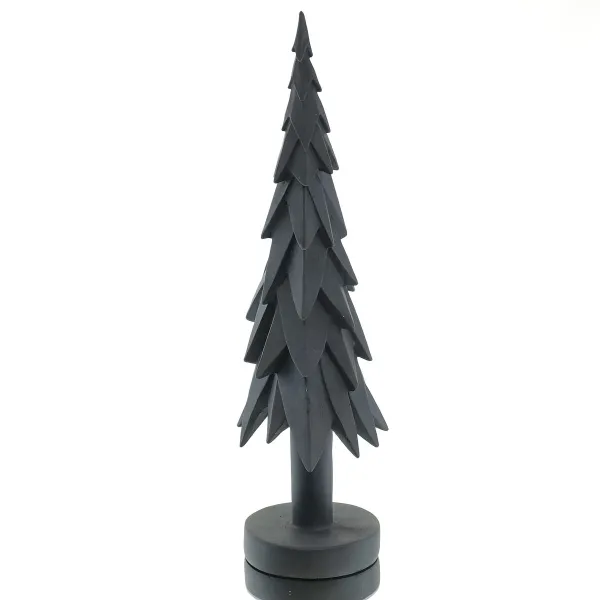 DPI Weihnachtsdeko Tannenbaum Schwarz matte Oberfläche 40 cm - Resin