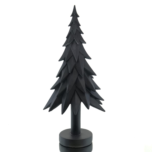 DPI Weihnachtsdeko Tannenbaum Schwarz matte Oberfläche 50 cm - Resin