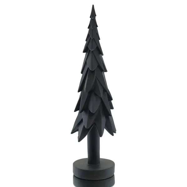 DPI Weihnachtsdeko Tannenbaum Schwarz matte Oberfläche 50 cm - Resin