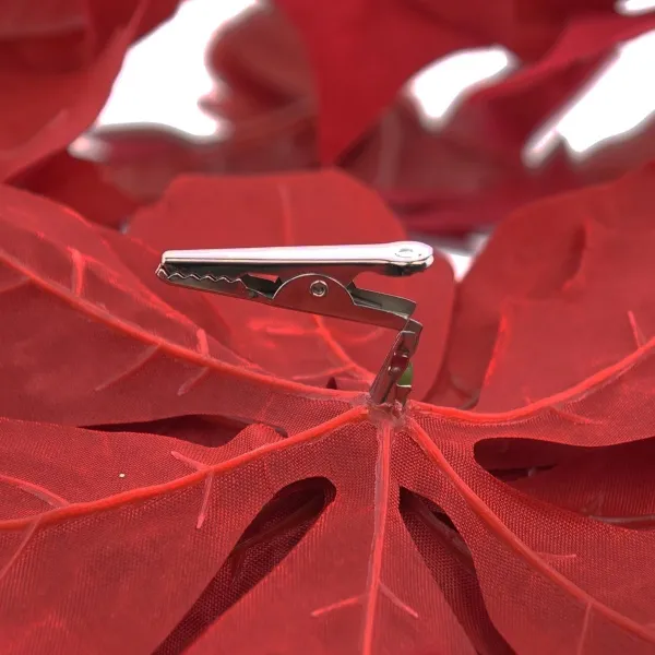 DPI Weihnachtssterne - Poinsettien mit Krokodilklemme 4er Pack - Kunstblumen