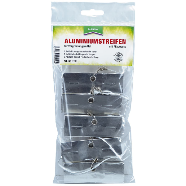 Dr. Stähler Ferox-Protect Aluminiumstreifen mit Filzdepots für Vergrämungsmittel - 5 Streifen
