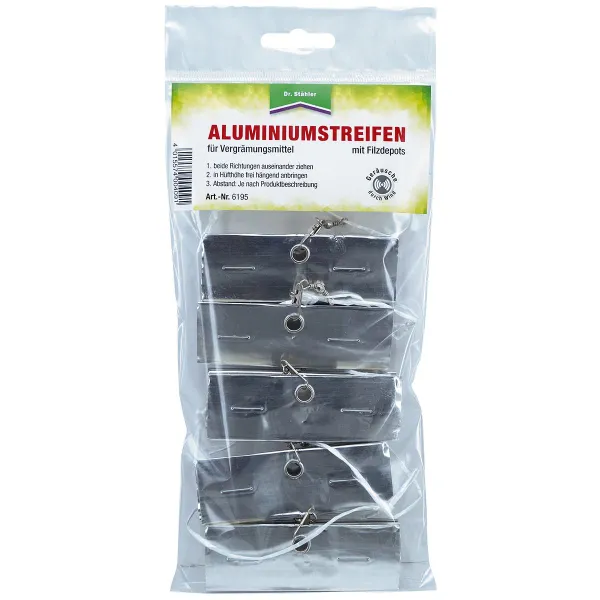 Dr. Stähler Ferox-Protect Aluminiumstreifen mit Filzdepots für Vergrämungsmittel - 5 Streifen Dr. Stähler Ferox-Protect Aluminiumstreifen mit Filzdepots für Vergrämungsmittel - 5 Streifen