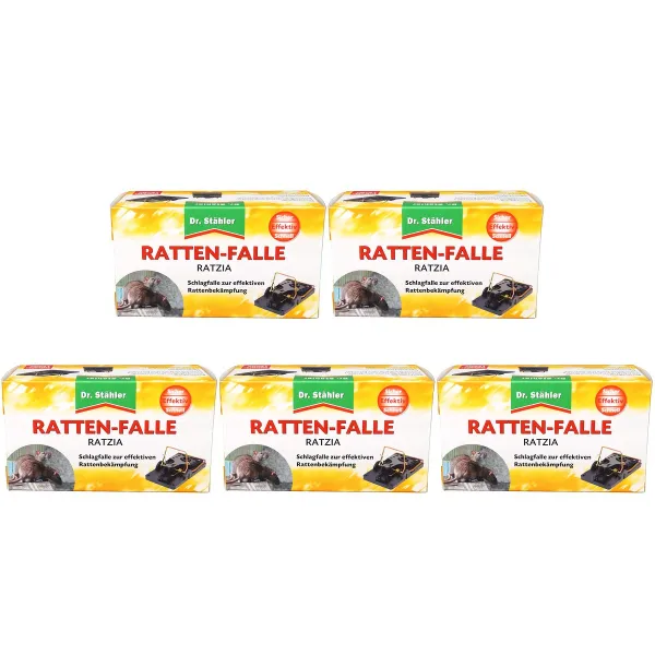 Dr. Stähler RATTEN-FALLE RATZIA - Schlagfalle x 5 Dr. Stähler RATTEN-FALLE RATZIA - Schlagfalle x 5