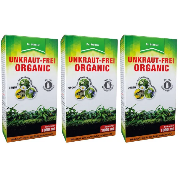 Dr. Stähler Unkraut-Frei ORGANIC - 1 Liter x 3 Dr. Stähler Unkraut-Frei ORGANIC - 1 Liter x 3