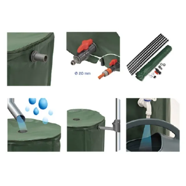 EDA Regenwassertonne faltbar grün - 250 Liter